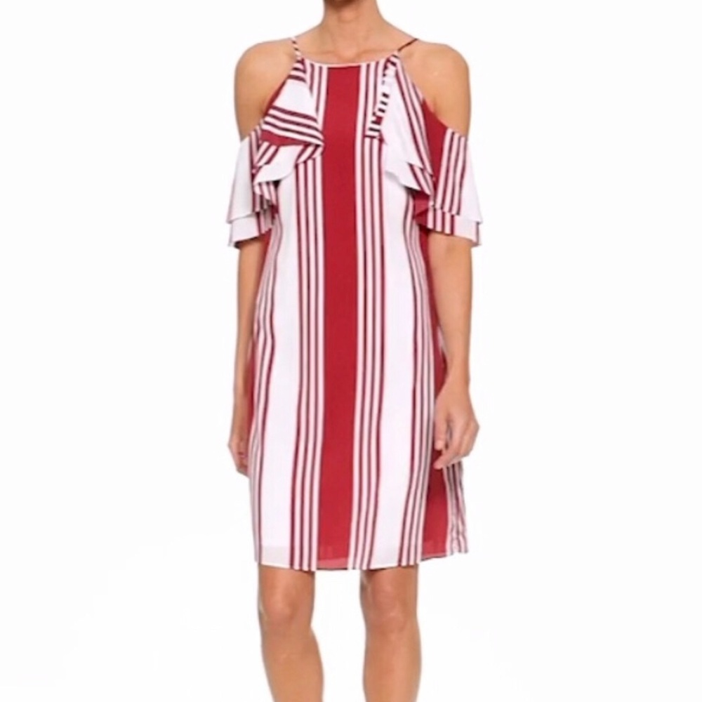 Banana Republic Cold Shoulder Stripe Dress